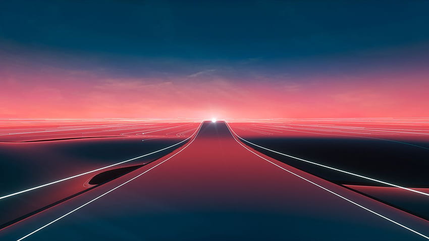 Sunset, Path, Horizon, Road, , Creative Graphics HD wallpaper