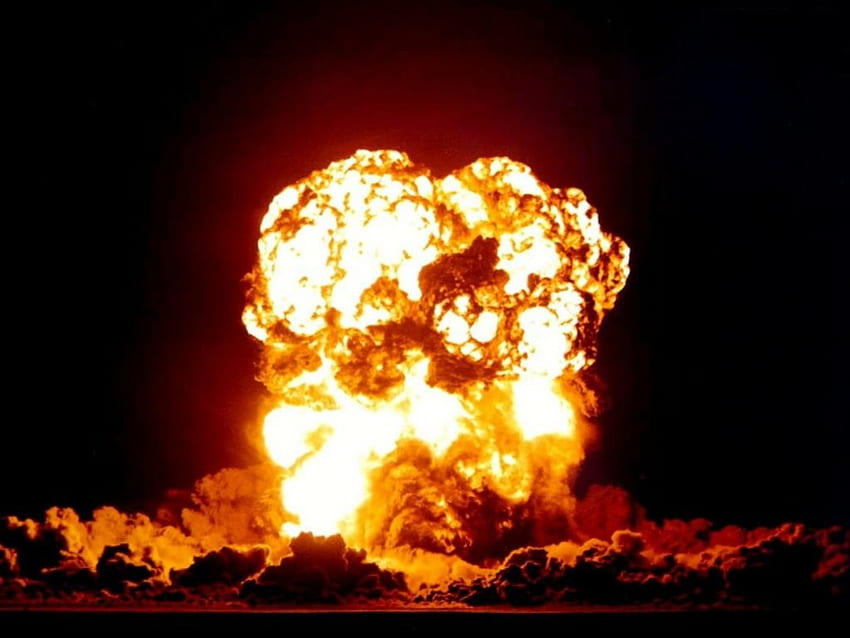 Kaboom, explosão, chamas, quente, bola de fogo, fogo papel de parede HD