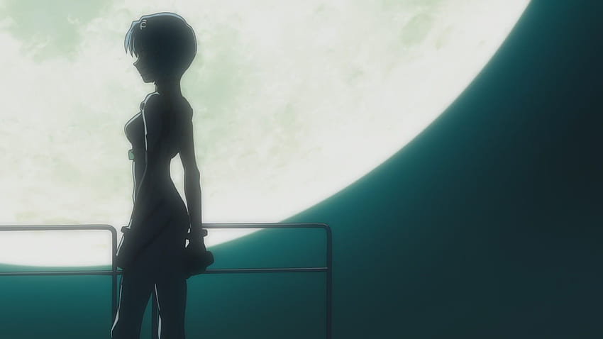 Ayanami Rei, Neon Genesis Evangelion, Fly Me To the Moon HD тапет