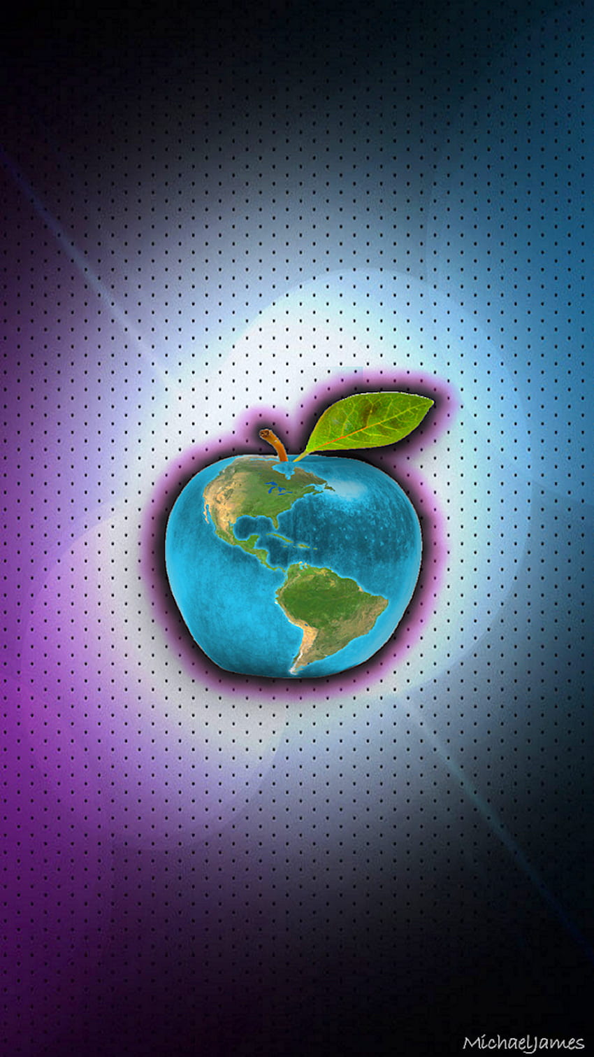 แอปเปิ้ลโลก โลก ผลไม้ โลโก้ วอลล์เปเปอร์โทรศัพท์ HD