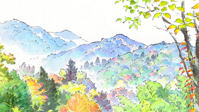 The Tale of The Princess Kaguya - Studio Ghibli, Ghibli Watercolor HD wallpaper