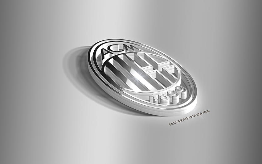 A.C. Milan, 3d, acmilan, logo, sepak bola Wallpaper HD