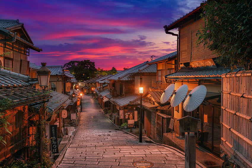 Città Sera Casa Giappone Kyoto Street - Risoluzione:, Kyoto giapponese Sfondo HD