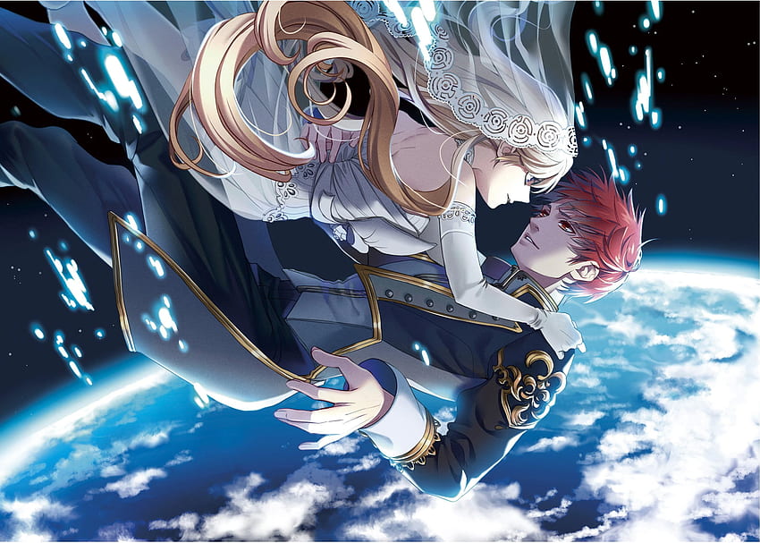 Original couple anime earth red hair blonde love space girl boy ., Nightcore Anime Boy HD wallpaper