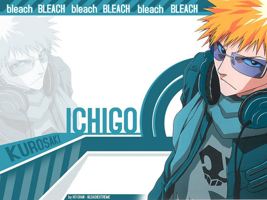 Ichigo Blue Background, blue, background, bleach, ichigo, anime, rukia, kurosaki HD wallpaper