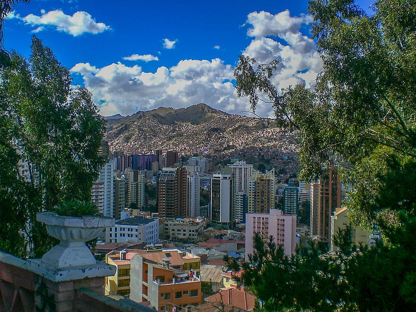 El horizonte de La Paz. La Paz, Bolivia fondo de pantalla