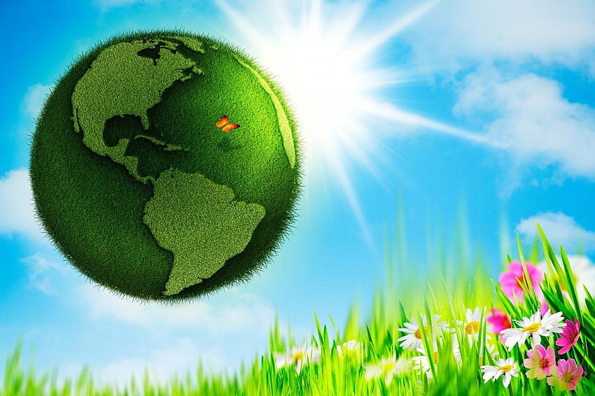 Happy Earth Pilot and Background, Earth Day HD wallpaper