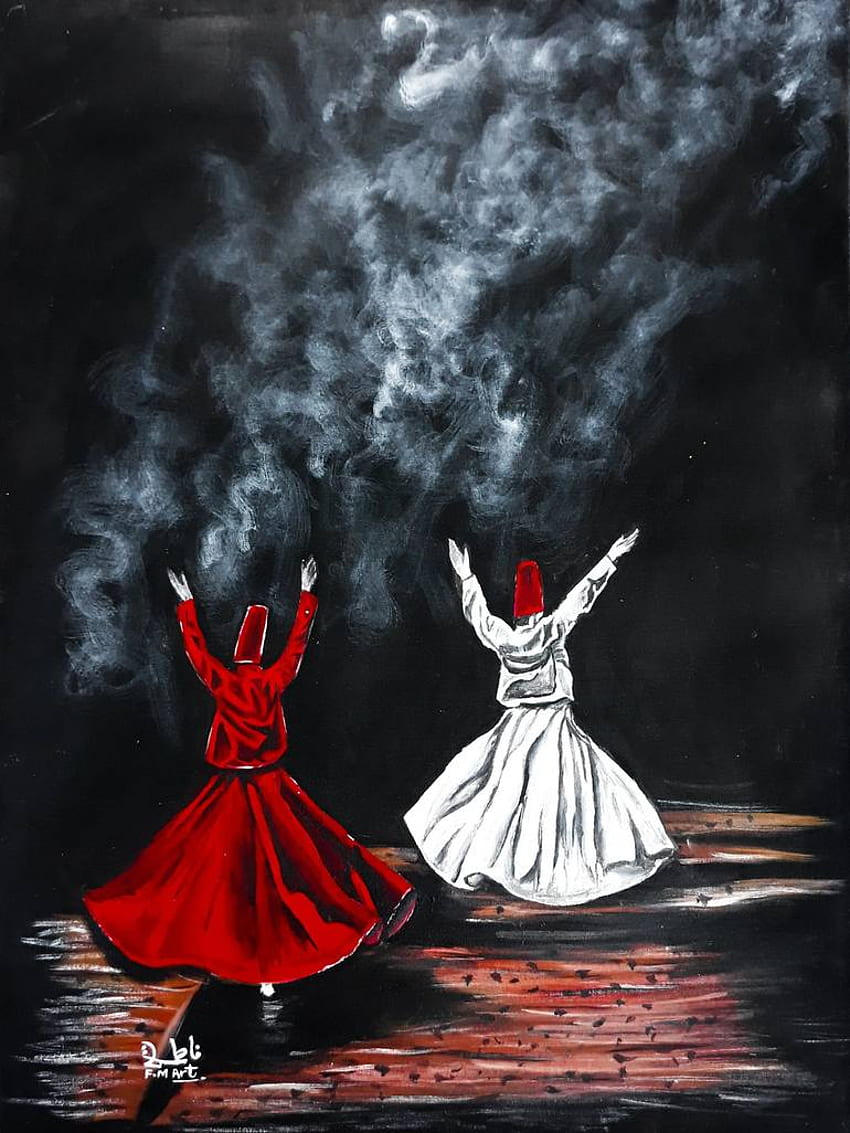 Whirling dervish / dance Painting HD phone wallpaper