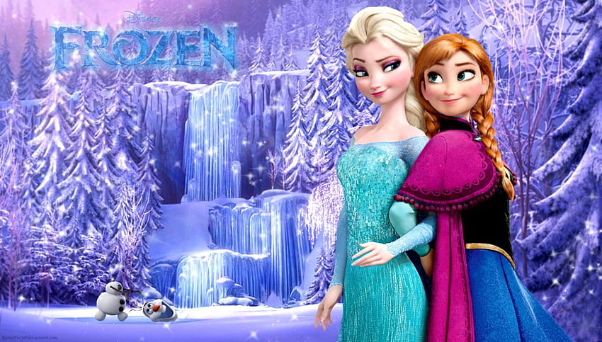 アナと雪の女王の姉妹と背景 - ディズニー アナと雪の女王 高画質の壁紙