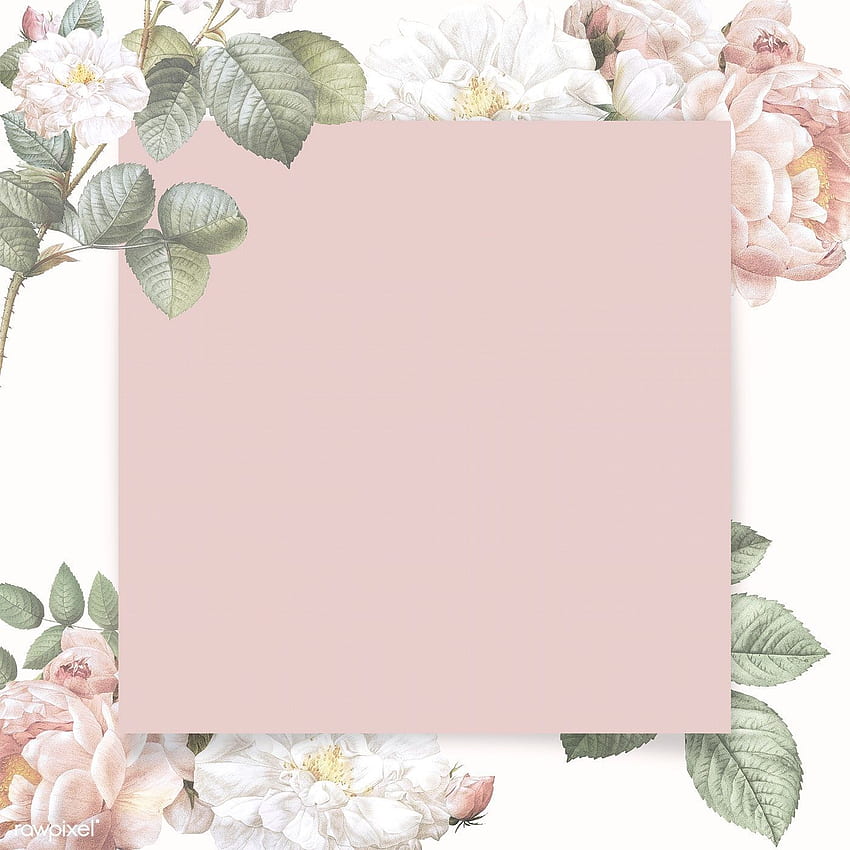 ilustrasi premium dari desain bingkai bunga yang elegan wallpaper ponsel HD