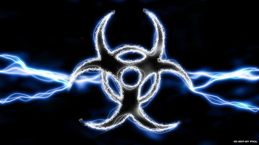 Riesgo biológico. Zombie Biohazard, Resident Evil 7 Biohazard y Biohazard, Tóxico azul fondo de pantalla