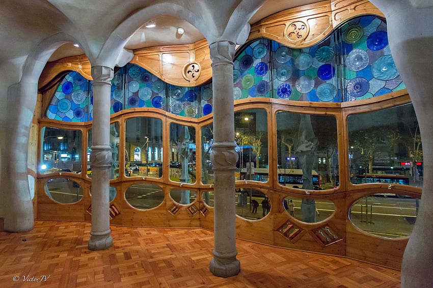ARQUITECTURA Casa Batlló, Antoni Gaudí, Barcelona, ​​España fondo de pantalla