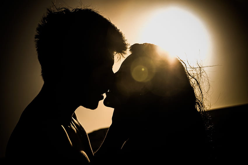 miłość, romans, czułość, pocałunek Tapeta HD