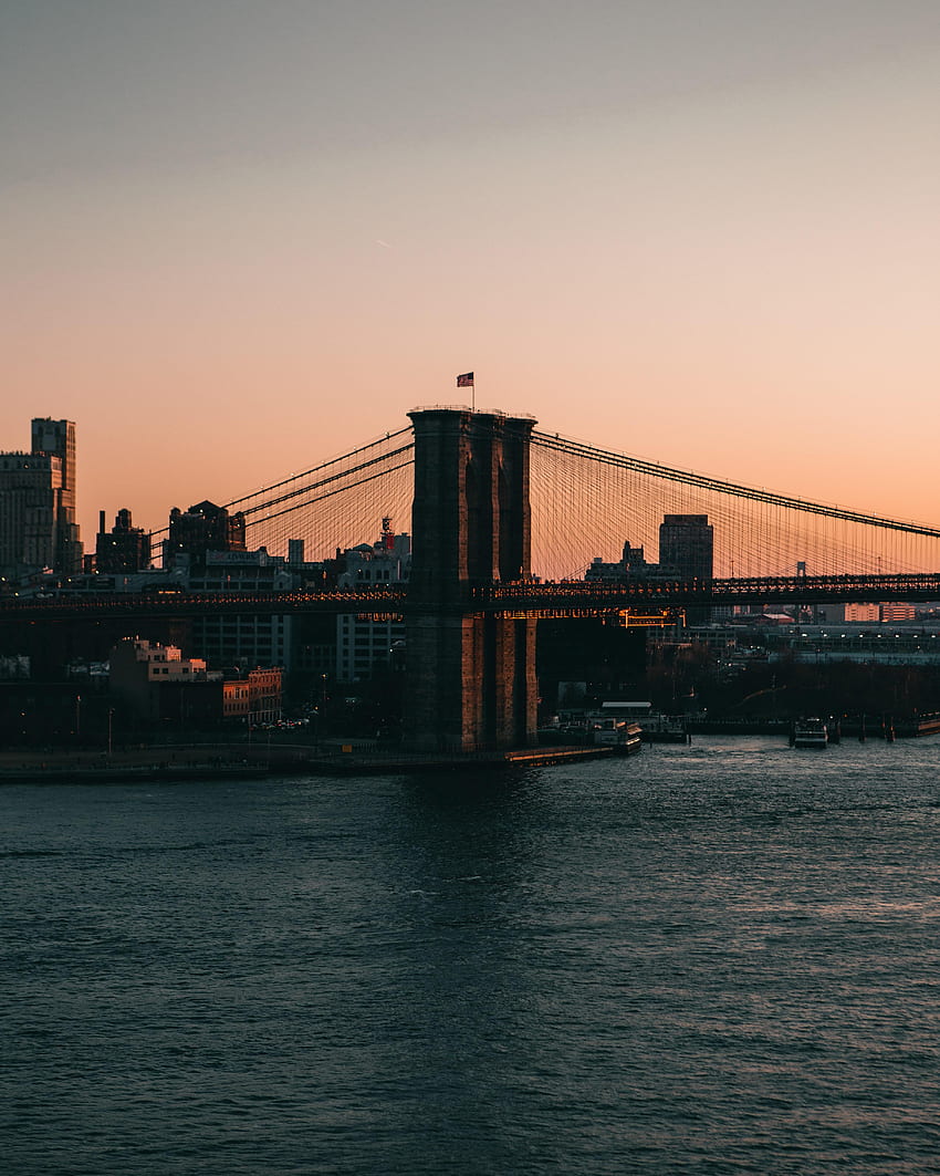 Ciudades, Estados Unidos, Ciudad, Edificio, Puente, Nueva York, Brooklyn fondo de pantalla del teléfono