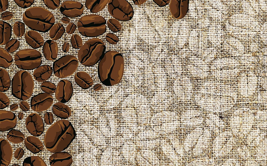 Coffee, Texture, Textures, Cloth, Grains, Grain, Mat, Matting, Sackcloth HD wallpaper