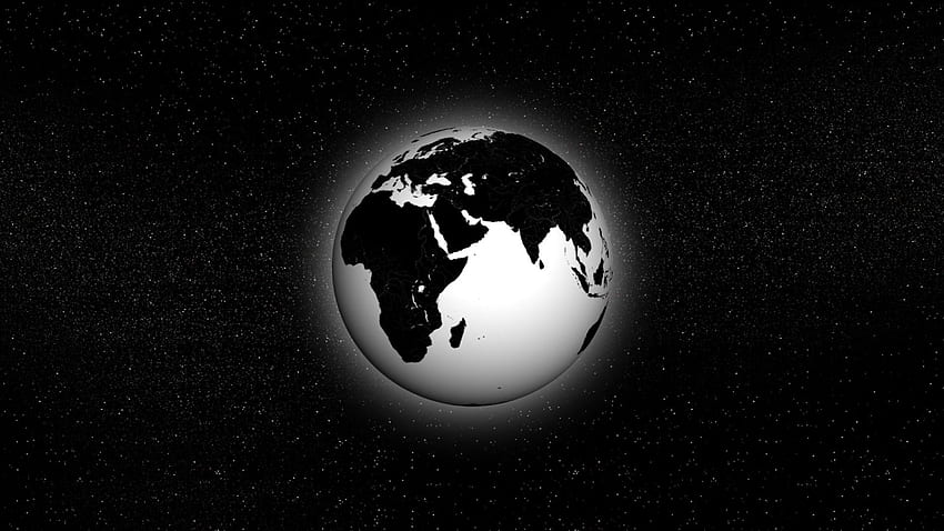 Black And White Earth HD wallpaper