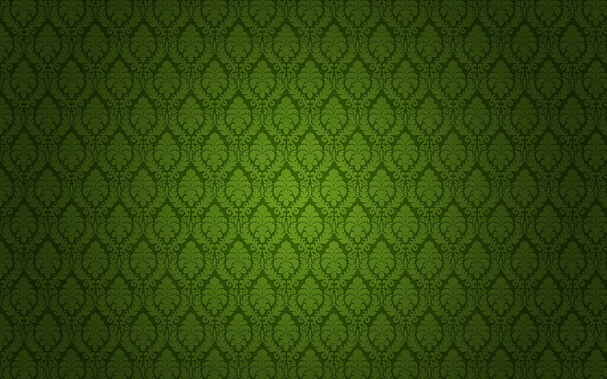 Dark Green Damask HD wallpaper