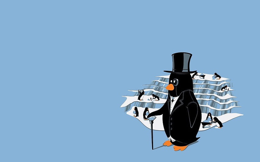 ice minimalistic penguins High Quality, 1440X900 Resolution HD wallpaper