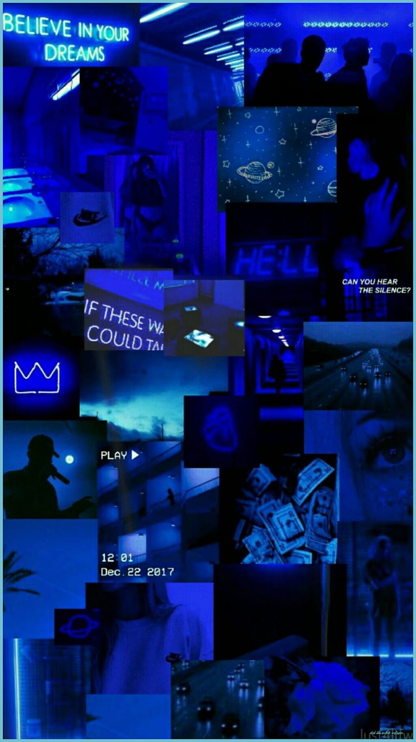 Tumblr Trippy Dark Blue Aesthetic - Novocom HD phone wallpaper