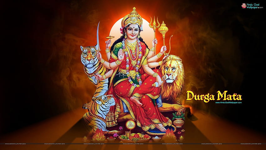 3D God Of Hindu Durga Maa, Indian Mythology HD wallpaper