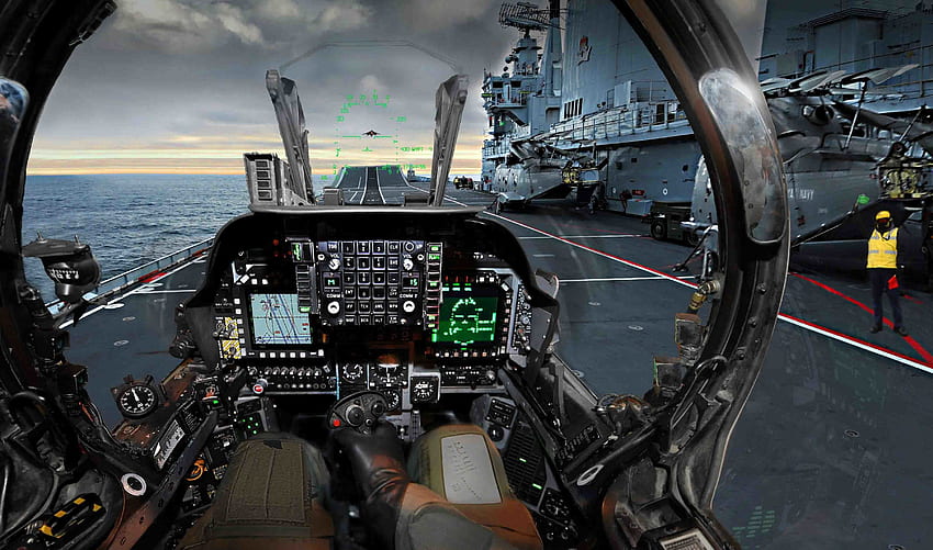 Cockpit d'avion, pilote de chasse Fond d'écran HD