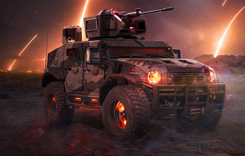 Armored car, TONKSCORP, Jason Tonks, Military Prowler Concept, Assault Vehicle Concept for , section оружие HD wallpaper