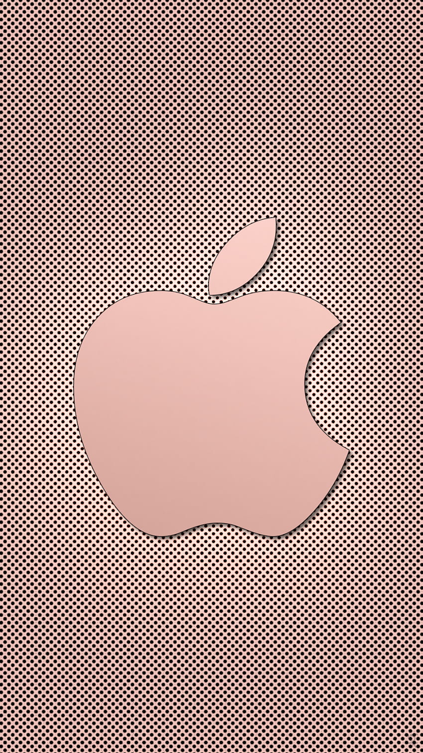 Logotipo de Apple iphone, logotipo de Apple fresco rosa fondo de pantalla del teléfono