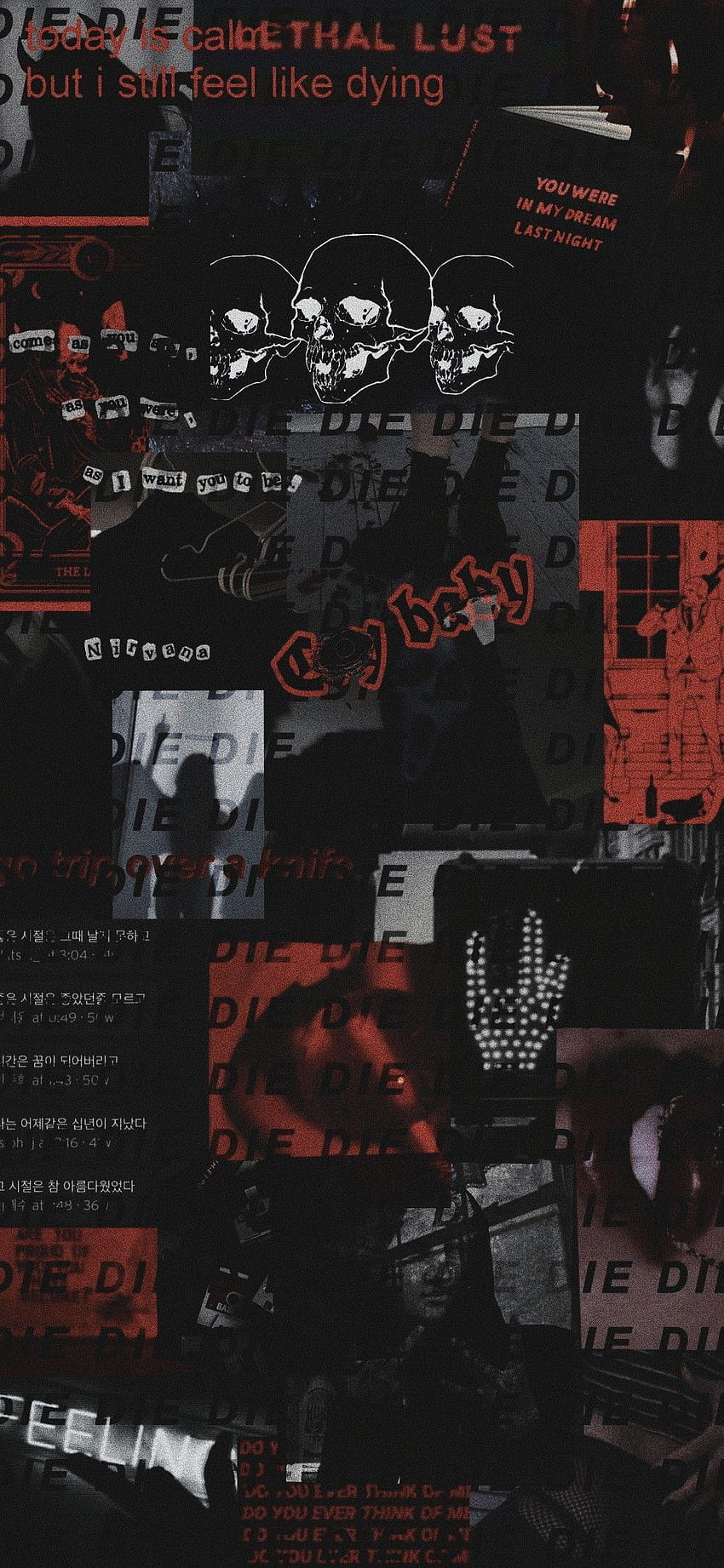 Collage negro y rojo en 2020. Rojo y negro, Estética negra, Grunge estético rojo, Horror estético de iPhone fondo de pantalla del teléfono