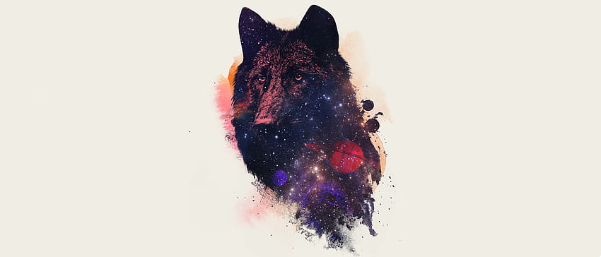 Universal Wolf autorstwa Roberta Farkasa [] :, Akwarela wilka Tapeta HD
