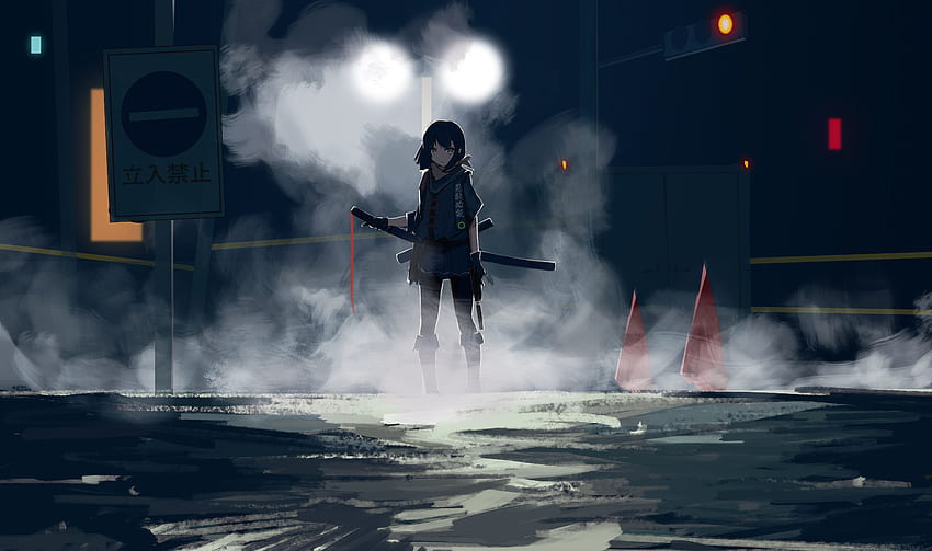 Assassin Anime Girl With Sword, Anime HD wallpaper