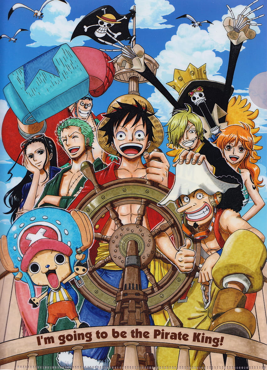 Piratas del Sombrero de Paja - ONE PIECE - Mobile Anime Board, Straw Hat Crew fondo de pantalla del teléfono