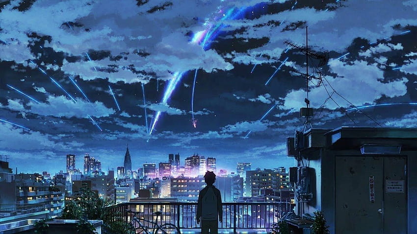 lofi chill music - wesoły smutek. Twoje imię, komputer, imię, Chill Anime City Aesthetic Tapeta HD