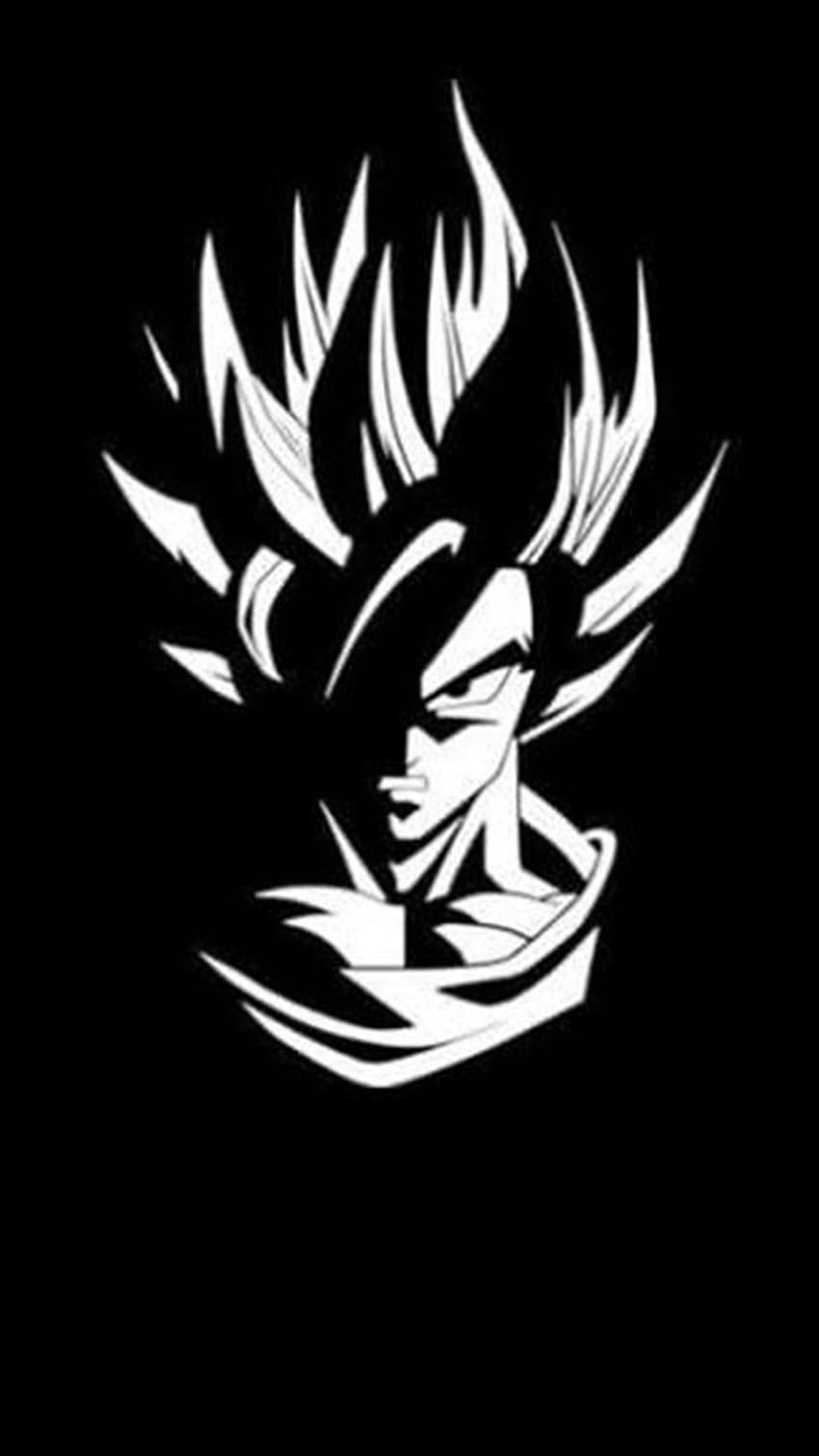 Goku-Silhouette. Silhouette-Schablone, Goku, Dragonball-Grafik, Goku-Skizze HD-Handy-Hintergrundbild