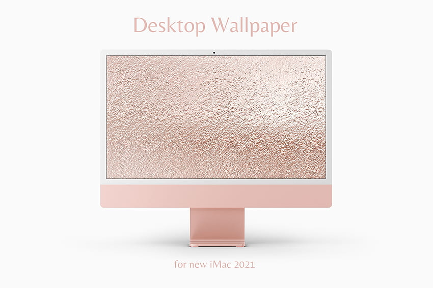 Imac 2021 Pink Rose Gold Foil Background, Gold Aesthetic HD wallpaper