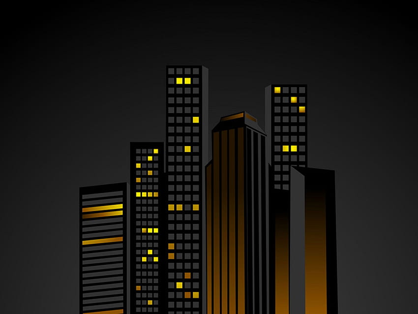 Нощен град с небостъргачи офиси и апартаменти PPT Фон, Нощен град с небостъргачи офиси и апартаменти ppt , Нощен град с небостъргачи офиси и апартаменти ppt, Карикатура Градска нощ HD тапет