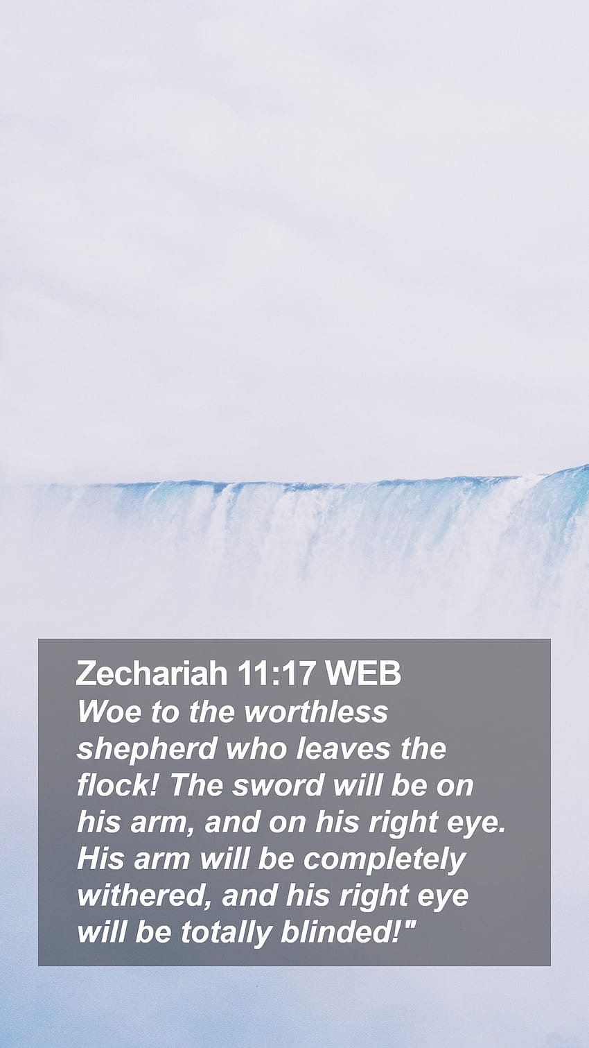 Zechariah 11:17 WEB Mobile Phone - Woe to the worthless shepherd who leaves the HD phone wallpaper