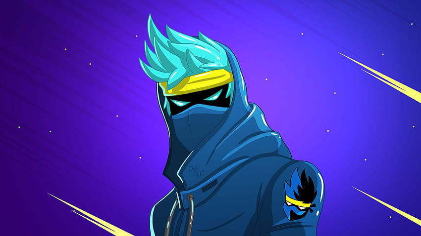 Logotipo de Ninja Fortnite, logotipo de Cool Ninja fondo de pantalla