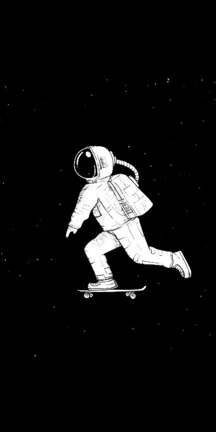 Astronaut -, Astronaut Schwarz und Weiß HD-Handy-Hintergrundbild