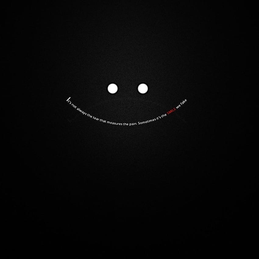 Fake, Lächeln, Schmerz, Depression Zitat, innen, schwarz • Für Dich Für & Handy, Zitate und Sprüche HD-Handy-Hintergrundbild