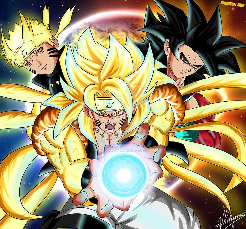 Goku Dan Naruto Fusion (Goruto) Oleh Surgeon Art. Dragonball Z , Karya Seni Dragon Ball, Anime Dragon Ball Super, Naruto Super Saiyan Wallpaper HD