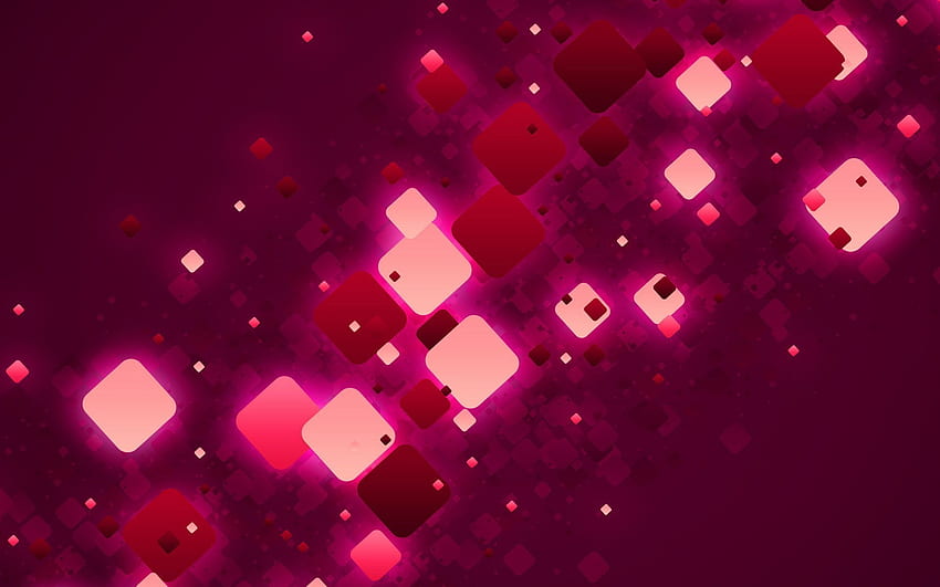 Red and pink squares abstract . HD wallpaper