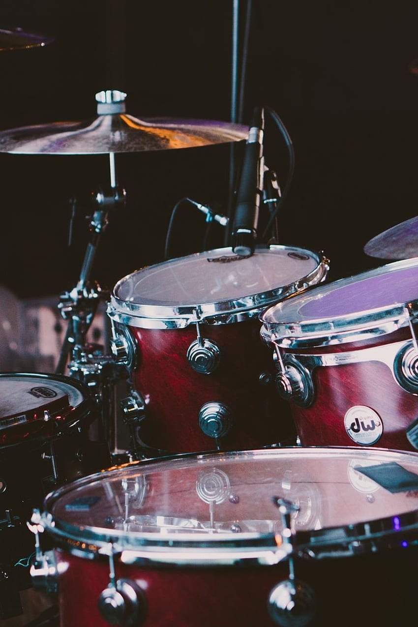 drum, drum set, drum kit, musik wallpaper ponsel HD