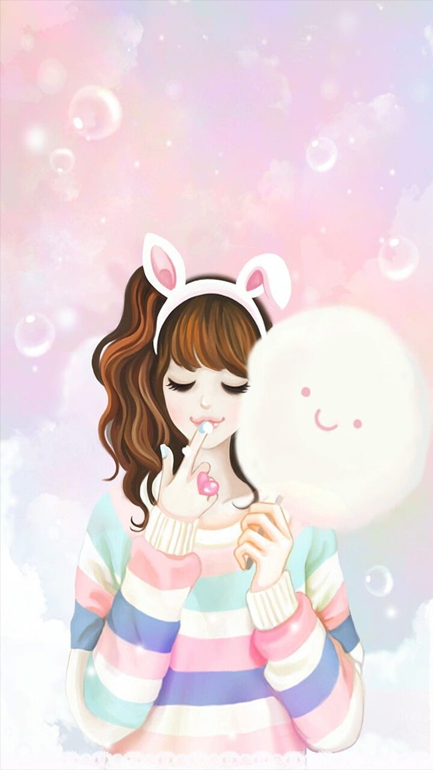 art, art girl, background, beautiful, beautiful girl, beauty, Candy Cartoon HD phone wallpaper