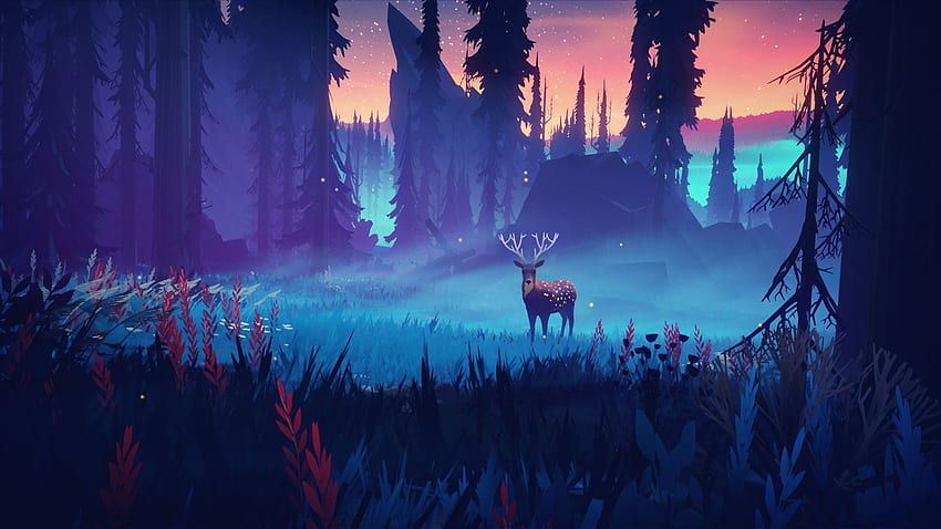 ArtStation - Ağaçların Arasında, Mikael Gustafsson in 2020. Manzara , Manzara , Anime sahnesi, 2D Orman HD duvar kağıdı