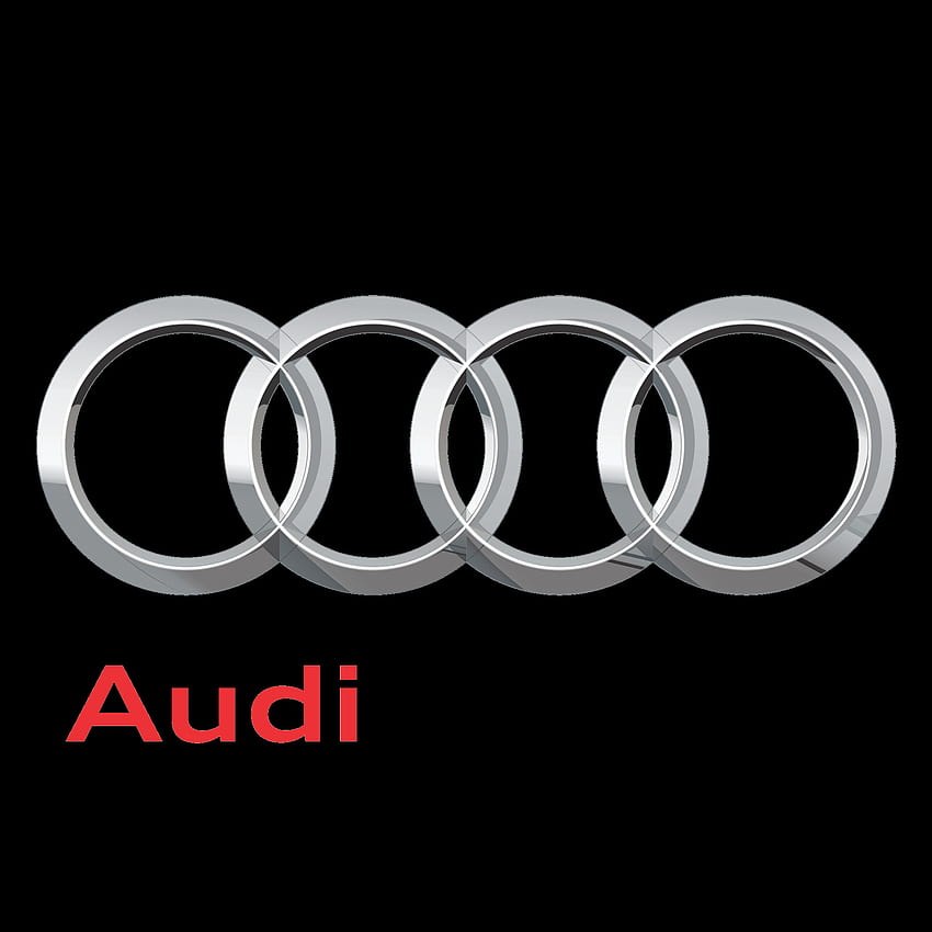 Logotipo de Audi, significado e historia del símbolo del automóvil Audi. Marcas de automóviles: logotipos de automóviles, significado y símbolo, Anillos Audi fondo de pantalla del teléfono