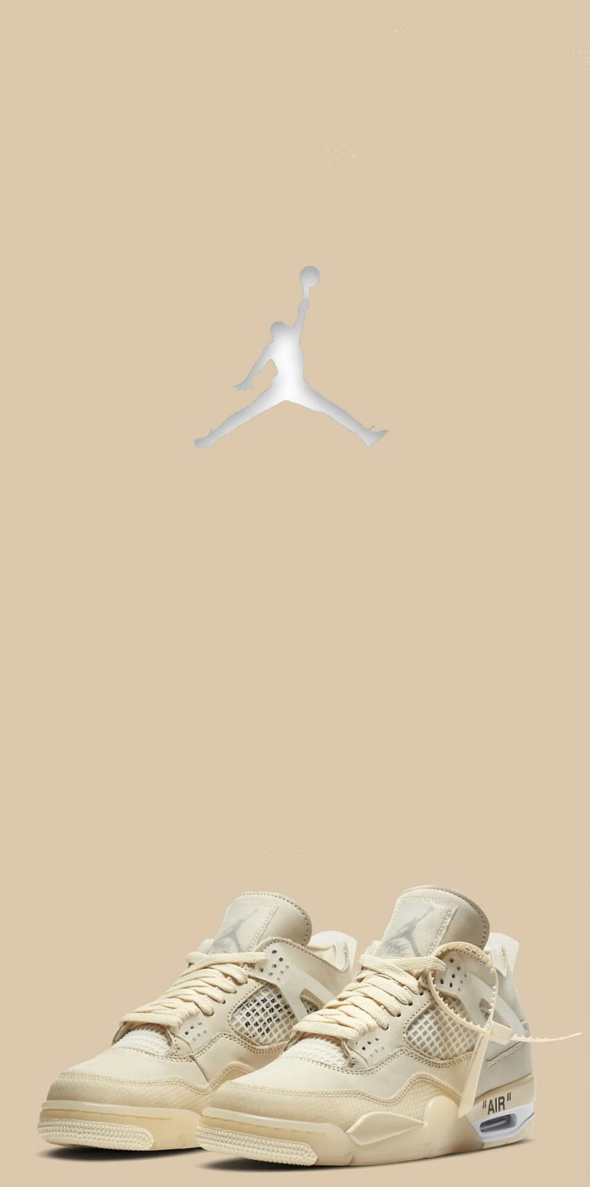 Buty Jordan 4 w kolorze złamanej bieli, outdoor_but Tapeta na telefon HD