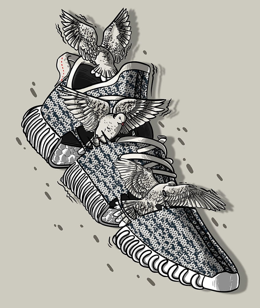 Yeezy 350 Boost “Turtledove” Anatomia. em 2019. Tênis, Yeezy Cartoon Papel de parede de celular HD