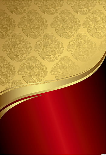Premium Vector  Seamless pattern red and gold damask wallpaper