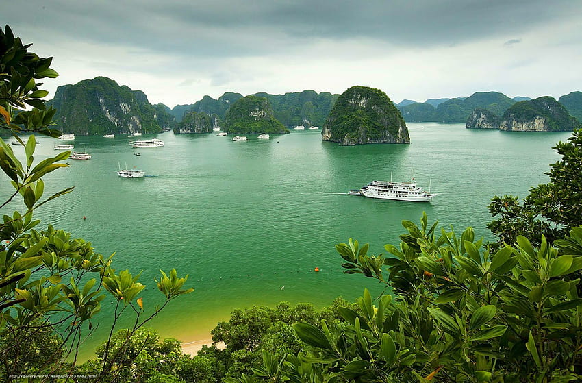 Halong Bay, Vietnam, landscape HD wallpaper