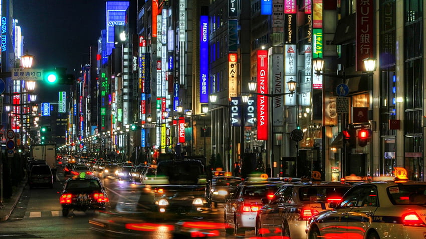 ScreenHeaven: luzes da cidade de Tóquio, paisagens urbanas, visão noturna papel de parede HD